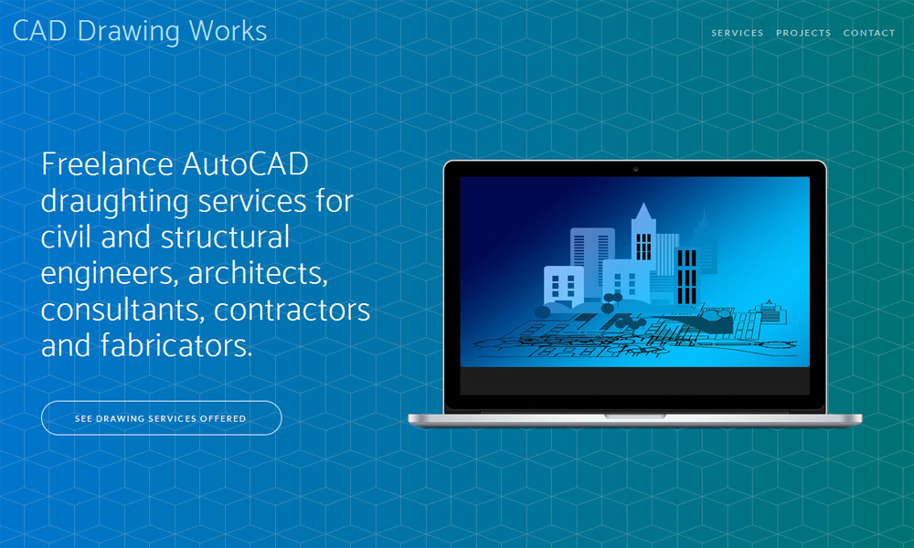 CAD Drawing Works Website Screenshot