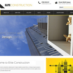 Elite Construction – Building Contractor Website Design
